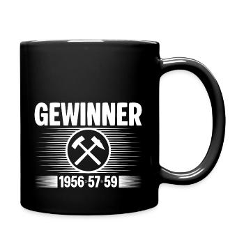 Erzgebirge Gewinner - Tasse einfarbig - Schwarz - Rechts