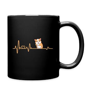 Hamster Heartbeat Hamster Gift Gift Idea - Full Colour Mug - black - Right