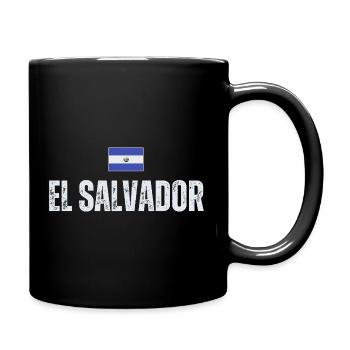Flag of El Salvador, I love El Salvador - Full Colour Mug - black - Right