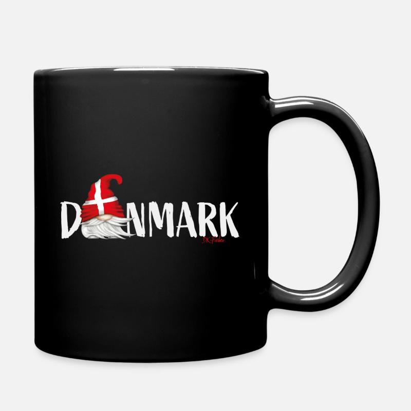 Danmark Schriftzug Gnom Dänemark Flagge - Tasse einfarbig - Schwarz