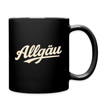 Allgäu Schriftzug Vintage - Tasse einfarbig - Schwarz - Rechts
