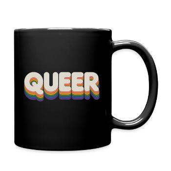 Queer - Cool Pride Logo - Tasse einfarbig - Schwarz - Rechts