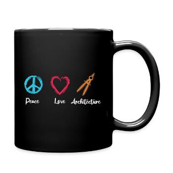 Peace Love Architecture - Full Colour Mug - black - Right