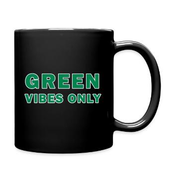 Green Vibes Only - Full Colour Mug - black - Right