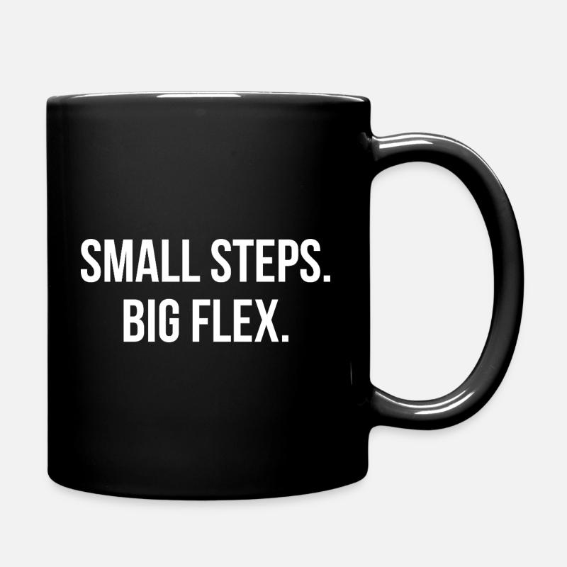SMALL STEPS.BIG FLEX. | Greyline Official - Tasse einfarbig - Schwarz
