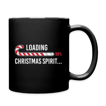 Weihnachtsstimmung wird geladen 99 Prozent Gamer Lustig - Tasse einfarbig - Schwarz - Rechts