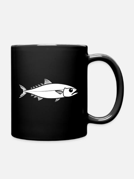 Forelle - Tasse einfarbig - Schwarz