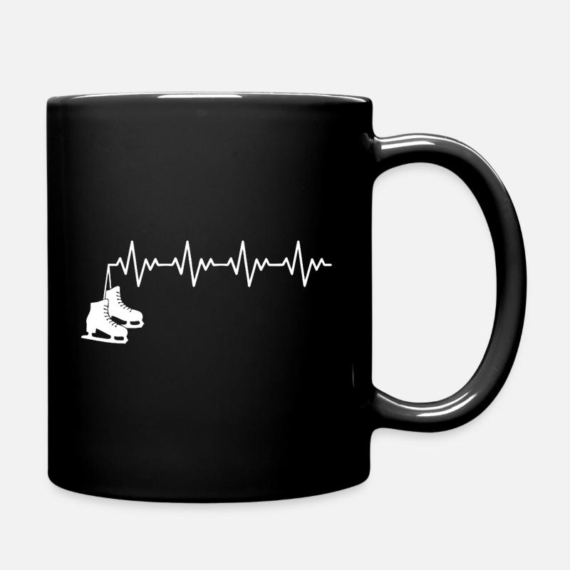 Schlittschuhe Eiskunstläufer Schlittschuh EKG - Tasse einfarbig - Schwarz