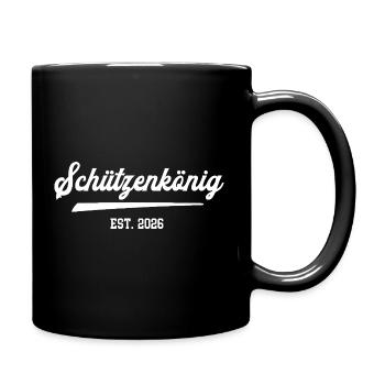 Schützenkönig Schuetzenkoenig 2026 Jungschütze 26 - Tasse einfarbig - Schwarz - Rechts