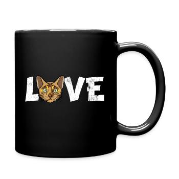 Bengal Cat Love Breed Portrait Feline Pet Lover Gi - Full Colour Mug - black - Right