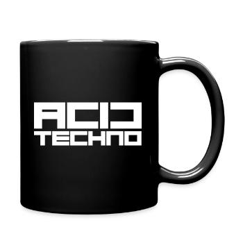 Acid-Techno - Tasse einfarbig - Schwarz - Rechts