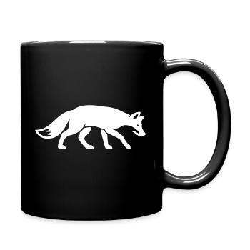 Fuchs Tier - Tasse einfarbig - Schwarz - Rechts