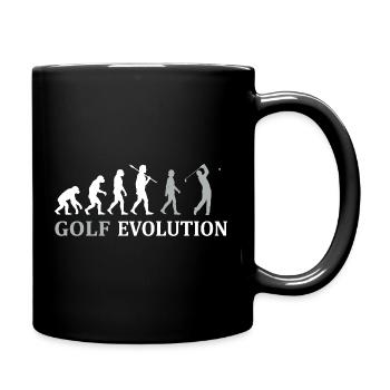 Golf Evolution – Das perfekte Golfer Geschenk - Tasse einfarbig - Schwarz - Rechts