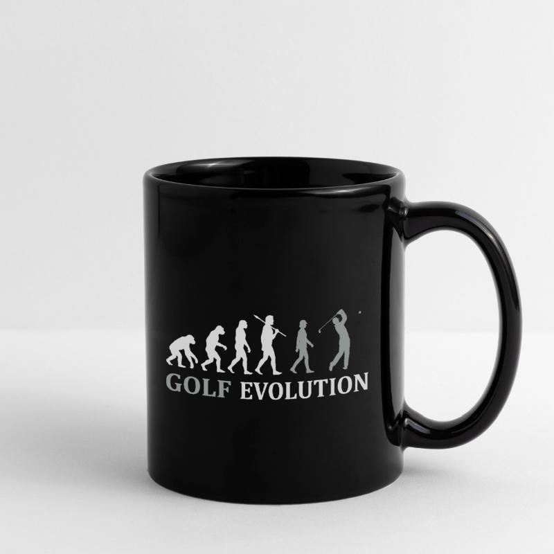 Golf Evolution – Das perfekte Golfer Geschenk Tasse einfarbig