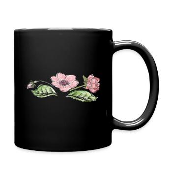 Vrille de fleur - Mug uni - noir - Droite
