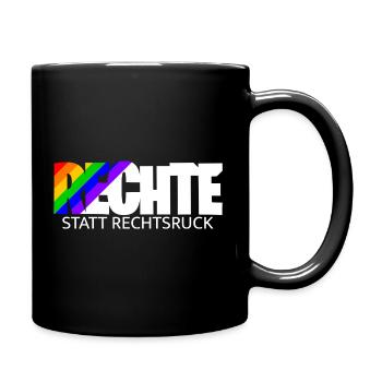 Les droits de l’homme au lieu d’un virage à droite – arc-en-ciel - Mug uni - noir - Droite