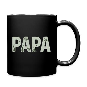 Le motif du camping en plein air de papa - Mug uni - noir - Droite