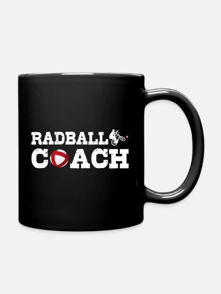 Radball Coach, Radball, Radballer, Hallenradsport - Tasse einfarbig - Schwarz