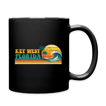 Ambiance rétro de vacances de printemps à Key West en Floride - Mug uni - noir - Droite
