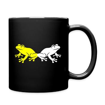 Frosch Kröte - Tasse einfarbig - Schwarz - Rechts