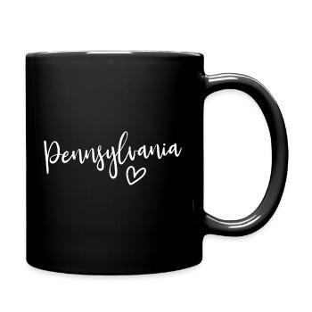 Pennsylvania Heart Women's Love Pennsylvania - Full Colour Mug - black - Right