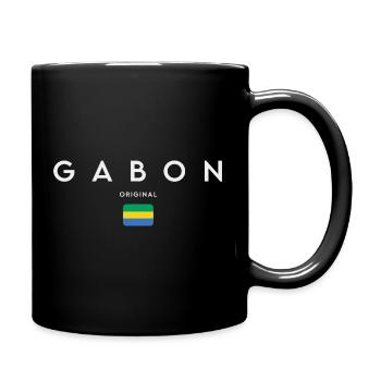 Gabonese pride, minimalist sleek design - Full Colour Mug - black - Right