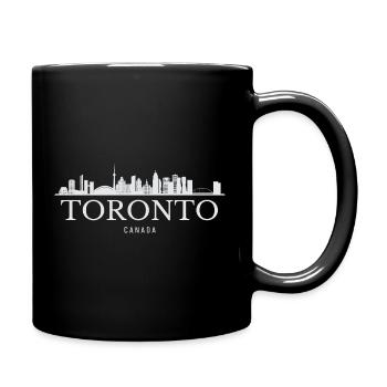 Toronto Skyline, Toronto, Kanada - Tasse einfarbig - Schwarz - Rechts