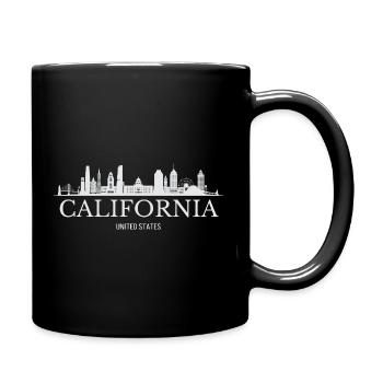 California Skyline, California USA - Full Colour Mug - black - Right