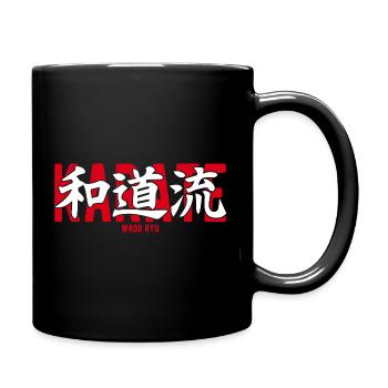 Wado Ryu Karate Japanische Kanji-Kampfkunst - Tasse einfarbig - Schwarz - Rechts