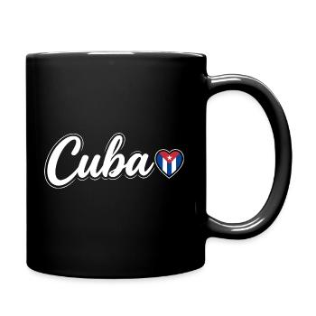 Scénario cubain avec cœur de drapeau Fan patriotique - Mug uni - noir - Droite
