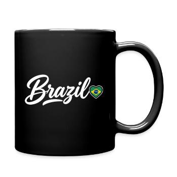 Scénario brésilien avec drapeau amoureux - Mug uni - noir - Droite