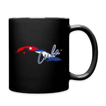 Map with the flag of Cuba, I love Cuba - Full Colour Mug - black - Right