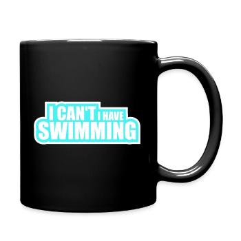 Je ne peux pas, j’ai une excuse de nageur drôle - Mug uni - noir - Droite