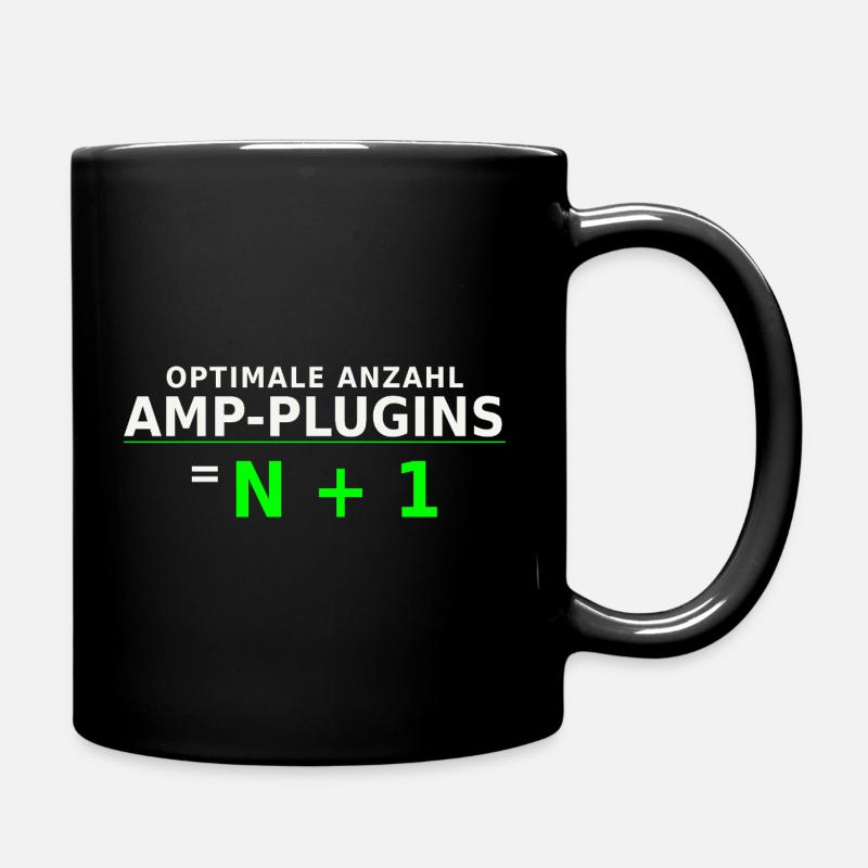 Optimale Anzahl Amp-Plugins = N + 1 - Tasse einfarbig - Schwarz
