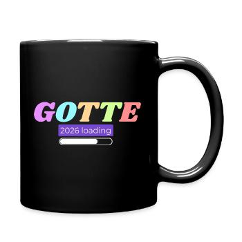 "Gotte loading" for godparents-to-be 2026 - Full Colour Mug - black - Right