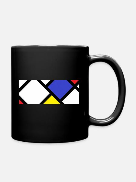 Contre-composition selon « De Stijl » - Mug uni - noir