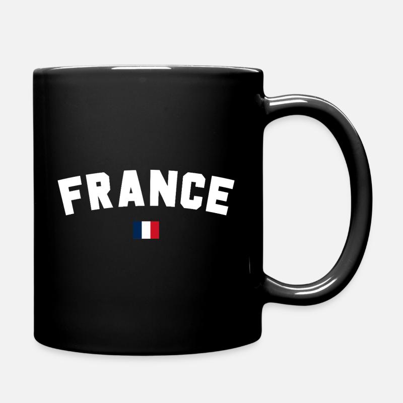 Frankreich - Tasse einfarbig - Schwarz