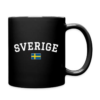 Sweden Flag Design White - Full Colour Mug - black - Right