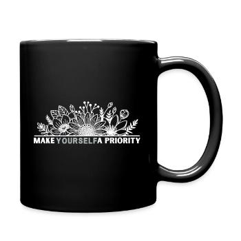 Flower Mandala Priority on You - Full Colour Mug - black - Right
