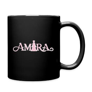 Amara Prinzessin Pink Couture - Tasse einfarbig - Schwarz - Rechts
