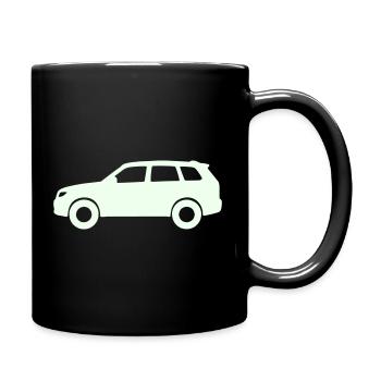 Silhouette de voiture pastel - Mug uni - noir - Droite