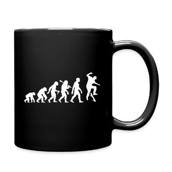 Skateboard Evolution Men's and Boys' Skatboarder - Full Colour Mug - black - Right