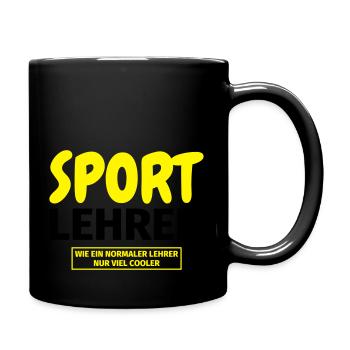 Sportlehrer Geschenk - Tasse einfarbig - Schwarz - Rechts