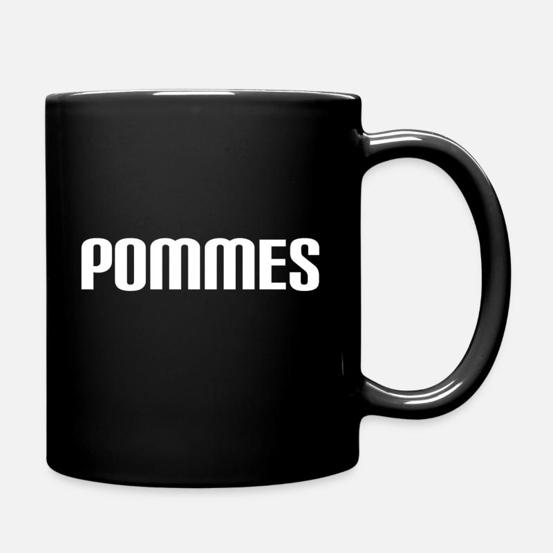 Pommes - Tasse einfarbig - Schwarz