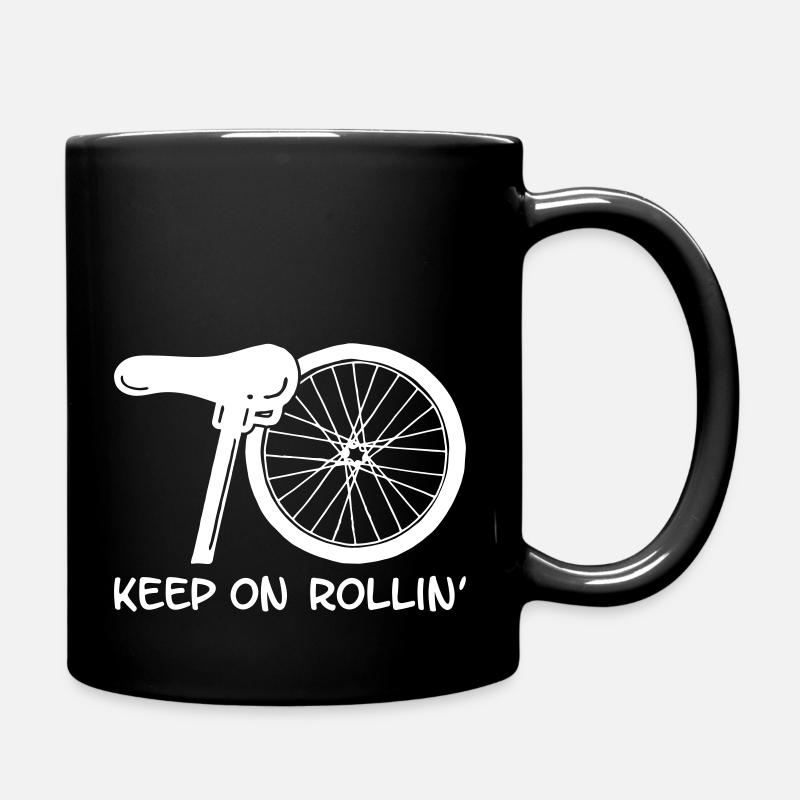 70 - keep on rollin' (white) - Tasse einfarbig - Schwarz