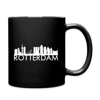 Rotterdam Niederlande Skyline Geschenk Idee - Tasse einfarbig - Schwarz - Rechts