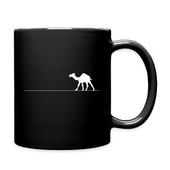 Kamel Linie - Tasse einfarbig - Schwarz - Rechts