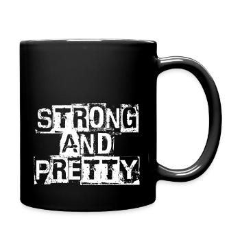 Strong And Pretty - Full Colour Mug - black - Right