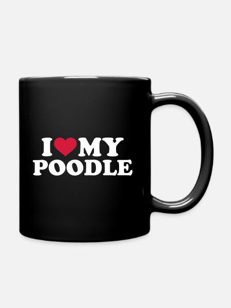 poodle - Full Colour Mug - black