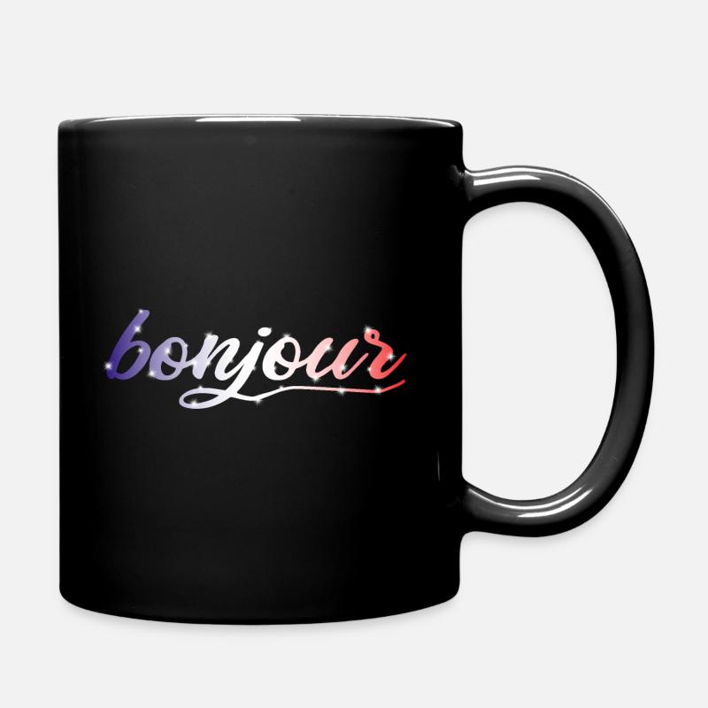 Bonjour - Mug uni - noir
